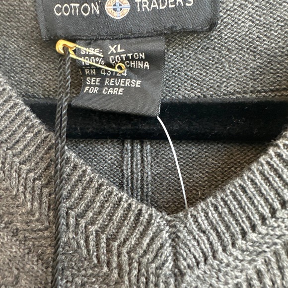 Cotton Trader 100% Cotton Sweater Vest in Smoke Tweed - Picture 3 of 5